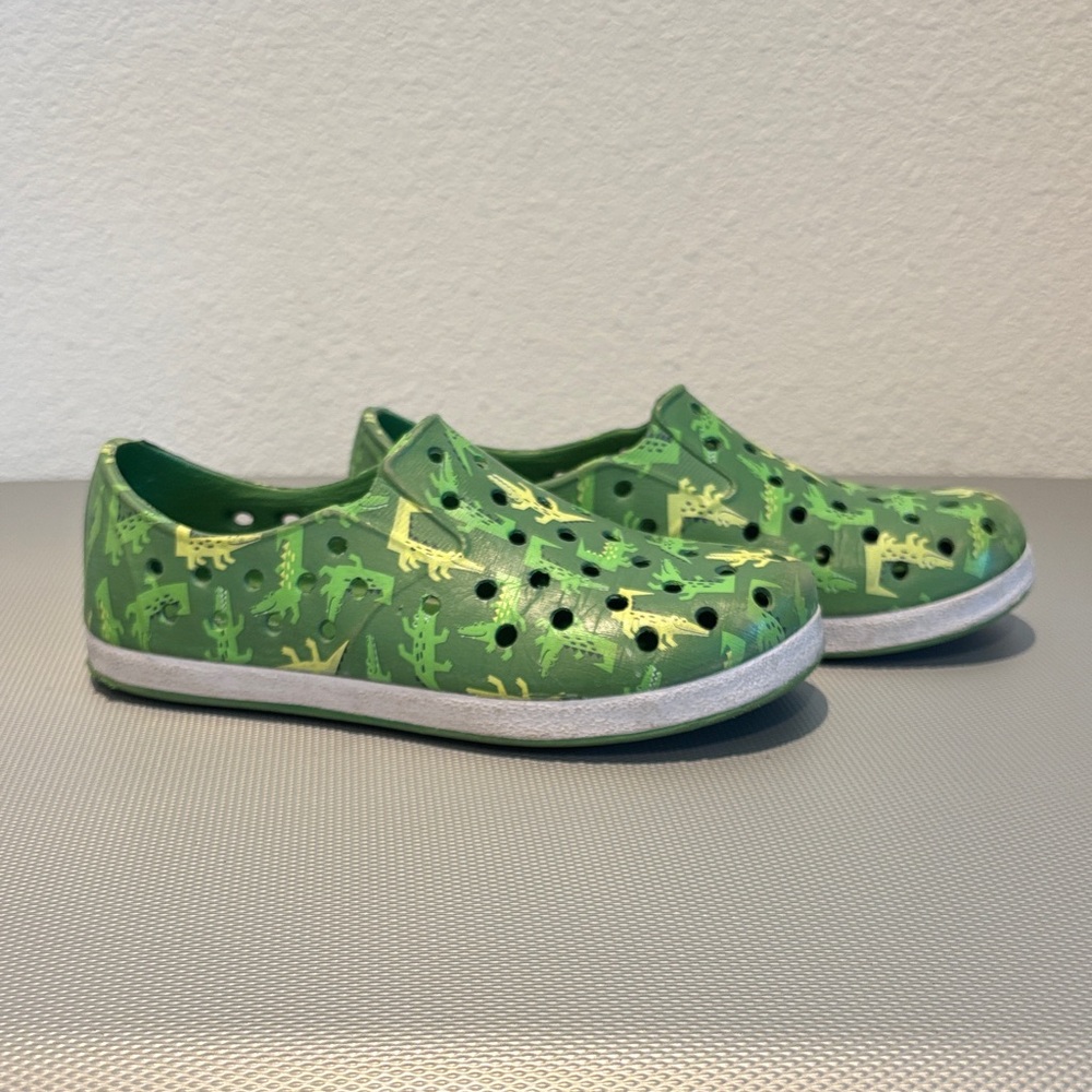 Cat & Jack Green Dinosaur Slip on Shoes